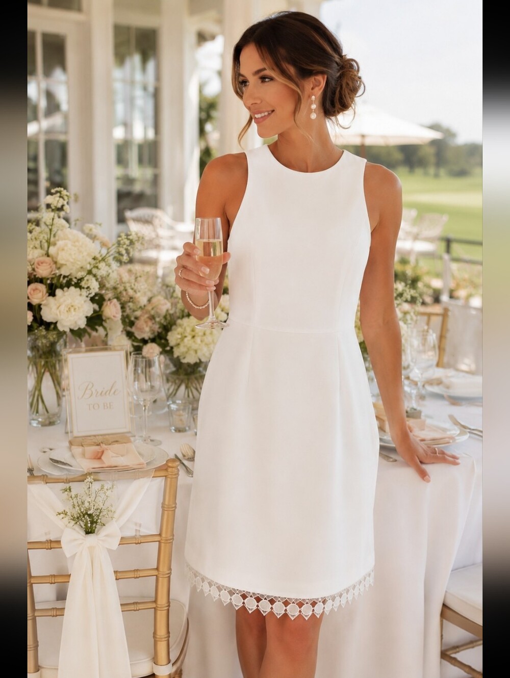 Sail to Sable White Sleeveless Dress with Crisscross Open Back